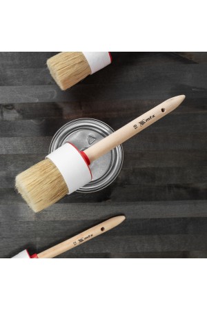 Кисть круглая №18 (60 мм), натуральная щетина, деревянная ручка MTX