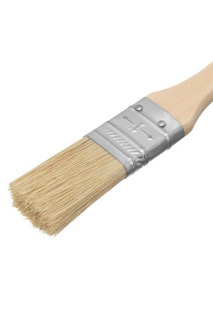 Кисть плоская 25 мм, натуральная щетина, деревянная ручка Сибртех