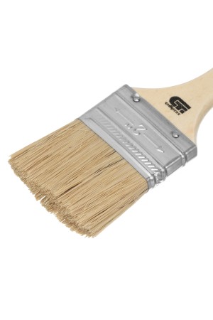 Кисть плоская 50 мм, натуральная щетина, деревянная ручка Сибртех