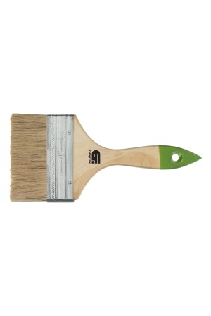 Кисть плоская 100 мм, натуральная щетина, деревянная ручка Сибртех