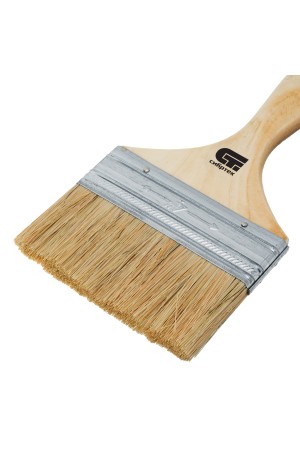Кисть плоская 100 мм, натуральная щетина, деревянная ручка Сибртех