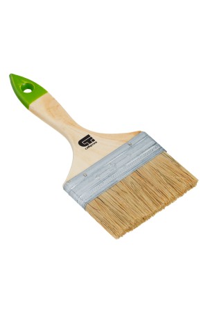 Кисть плоская 100 мм, натуральная щетина, деревянная ручка Сибртех