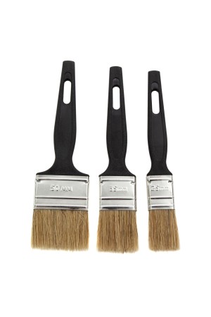 Набор кистей флейцевых 3 шт. (25 мм, 35 мм, 50 мм), натуральная щетина, пластиковая ручка Сибртех