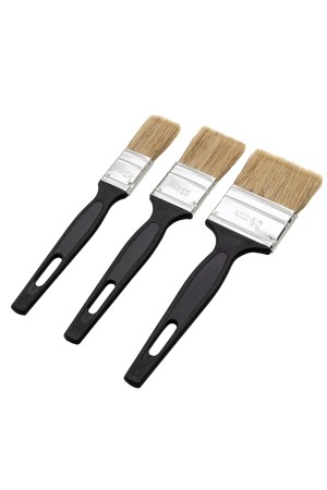 Набор кистей флейцевых 3 шт. (25 мм, 35 мм, 50 мм), натуральная щетина, пластиковая ручка Сибртех