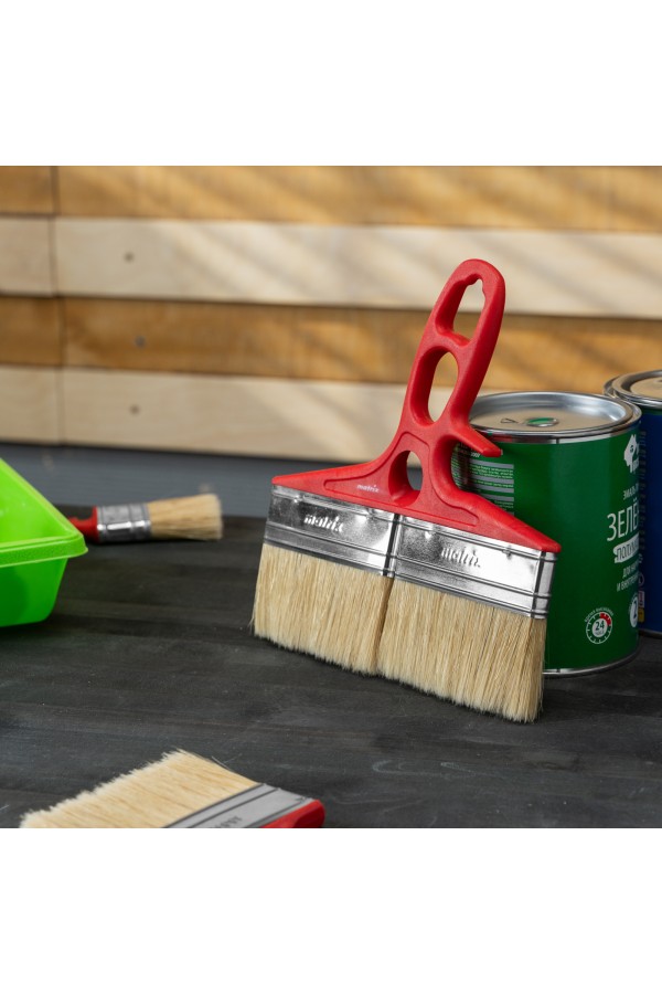 Кисть флейцевая для лаков, 200 x 12, натуральная щетина, пластиковая ручка Color line Matrix