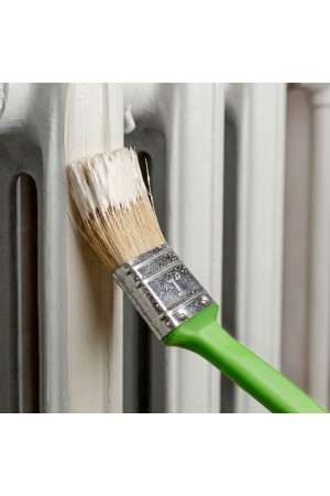 Кисть радиаторная 25 мм, натуральная щетина, пластиковая ручка Сибртех