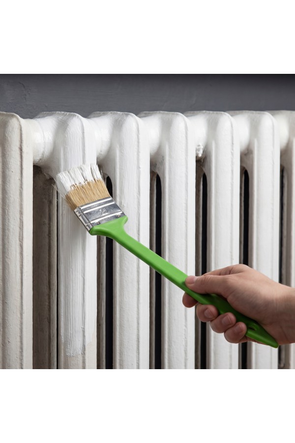 Кисть радиаторная 50 мм, натуральная щетина, пластиковая ручка Сибртех