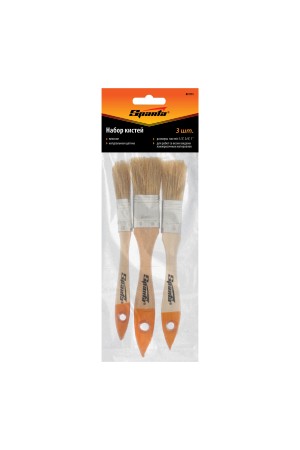 Набор кистей, 3 шт, плоские 1/2