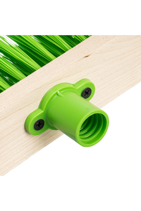 Щетка деревянная для подметания пола, 280 мм, 5 рядов, прямая тулейка с резьбой, без черенка Сибртех