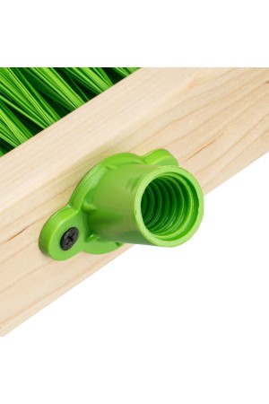 Щетка деревянная для пола, 400 мм, пятирядная, тулейка с резьбой под углом, без черенка Сибртех