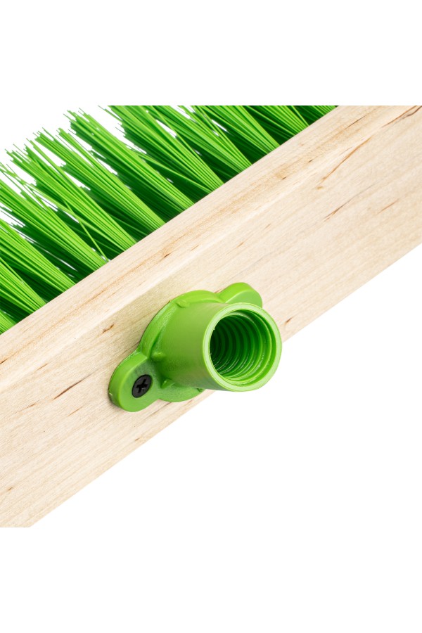 Щетка деревянная для пола, 500 мм, пятирядная, тулейка с резьбой под углом, без черенка Сибртех