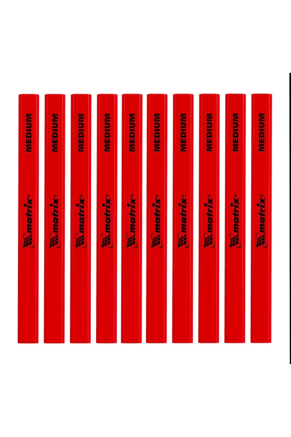 Набор карандашей малярных прямоугольных с точилкой в тубе, 175 мм, 10 шт Matrix