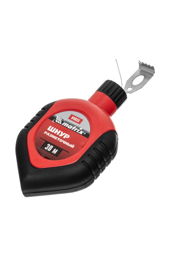 Шнур разметочный в пластмассовом обрезиненном корпусе, порошок красный Matrix