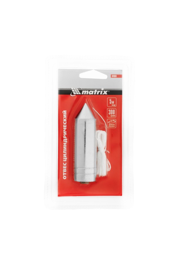 Отвес цилиндрический, 300 г, шнур 5 м Matrix