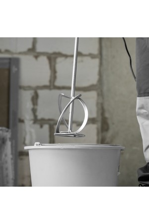 Насадка для миксера, для тяжелых растворов, 120 х 590 мм, оцинкованная, хвостовик резьба М14 Сибртех