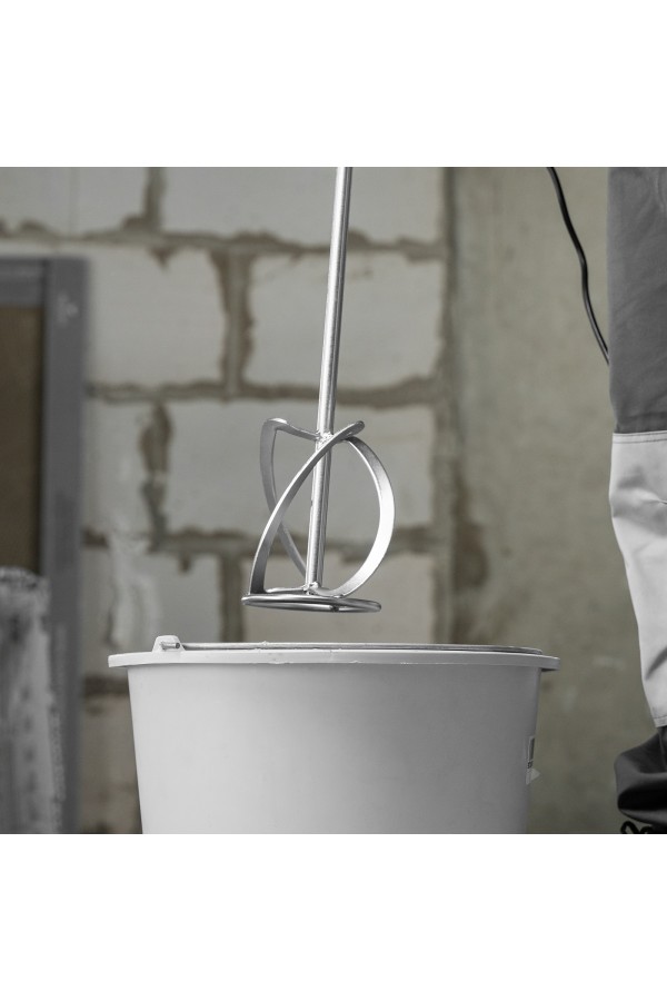 Насадка для миксера, для тяжелых растворов, 140 х 590 мм, оцинкованная, хвостовик резьба М14 Сибртех