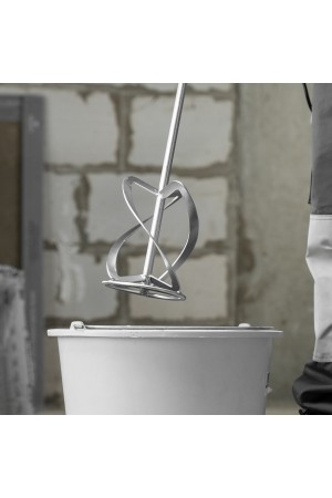 Насадка для миксера, для легких растворов, 140 х 590 мм, оцинкованная, хвостовик резьба М14 Сибртех