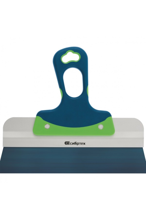 Шпатель фасадный, колоризованная пружинная сталь 65 г, 600 мм, двухкомпонентная ручка Сибртех