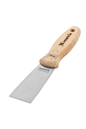 Шпательная лопатка из нержавеющей стали, 40 мм, буковая рукоятка, EFP Matrix