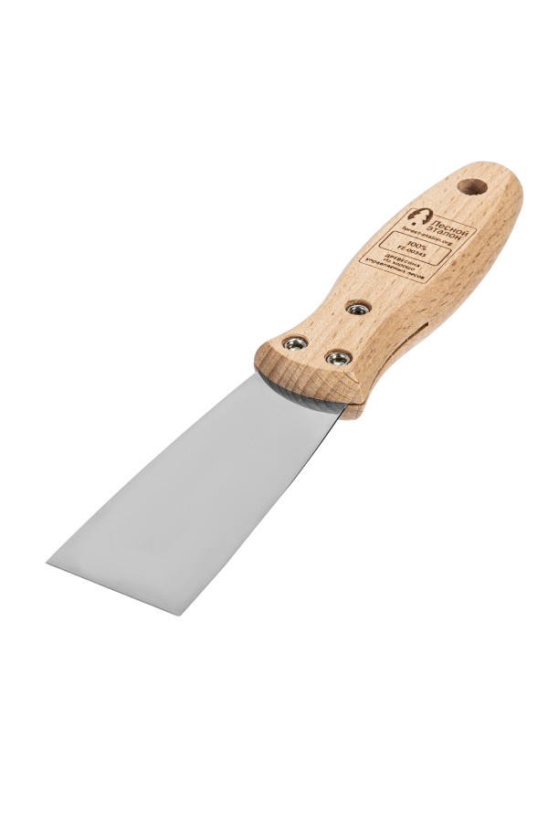 Шпательная лопатка из нержавеющей стали, 40 мм, буковая рукоятка, EFP Matrix