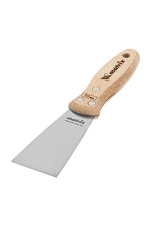 Шпательная лопатка из нержавеющей стали, 50 мм, буковая рукоятка, EFP Matrix