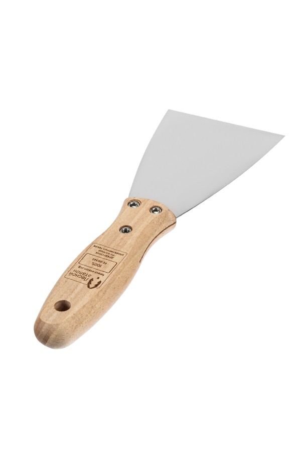 Шпательная лопатка из нержавеющей стали, 80 мм, буковая рукоятка, EFP Matrix