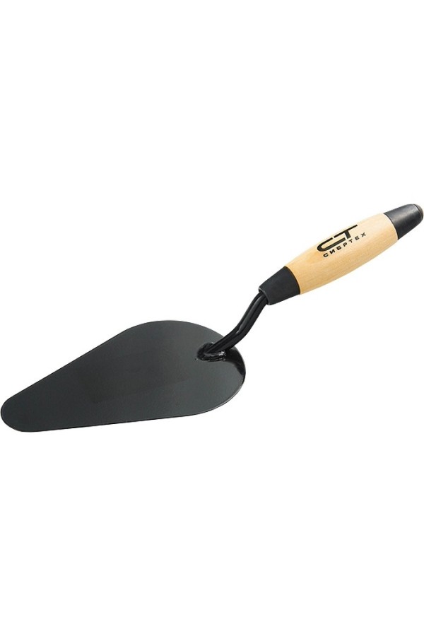 Кельма печника стальная, деревянная усиленная ручка Сибртех