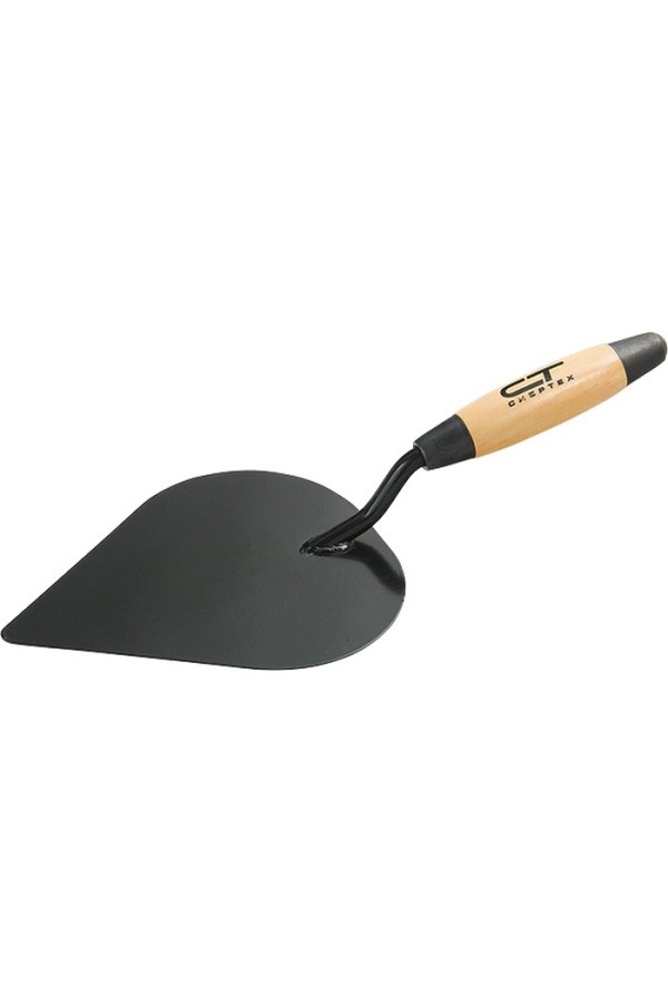 Кельма штукатура стальная, деревянная усиленная ручка Сибртех