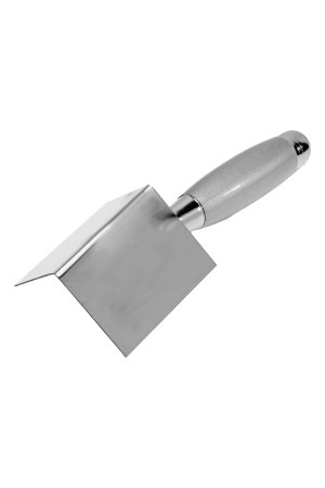 Мастерок из нержавеющей стали, 80 х 60 х 60 мм, для внутренних углов, деревянная ручка Matrix