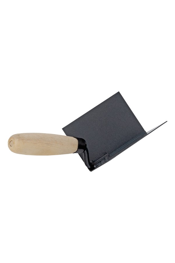 Кельма угловая, 110 х 75 х 75 мм, стальная, для внутренних углов, буковая ручка Сибртех