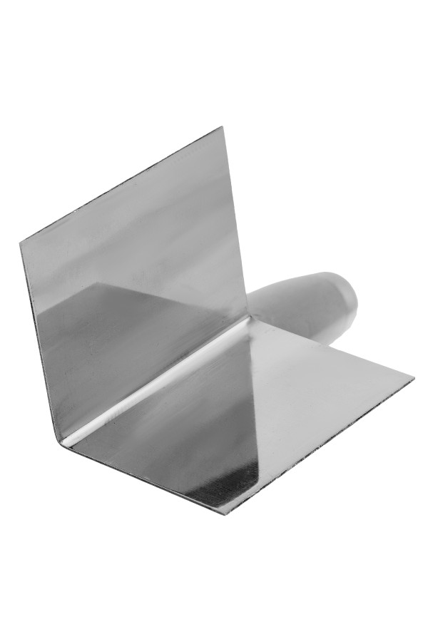 Мастерок из нержавеющей стали, 80 х 60 х 60 мм, для внешних углов, деревянная ручка Matrix