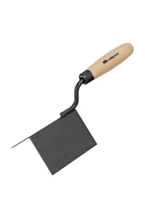 Кельма угловая, 110 х 75 х 75 мм, стальная, для внешних углов, буковая ручка Сибртех