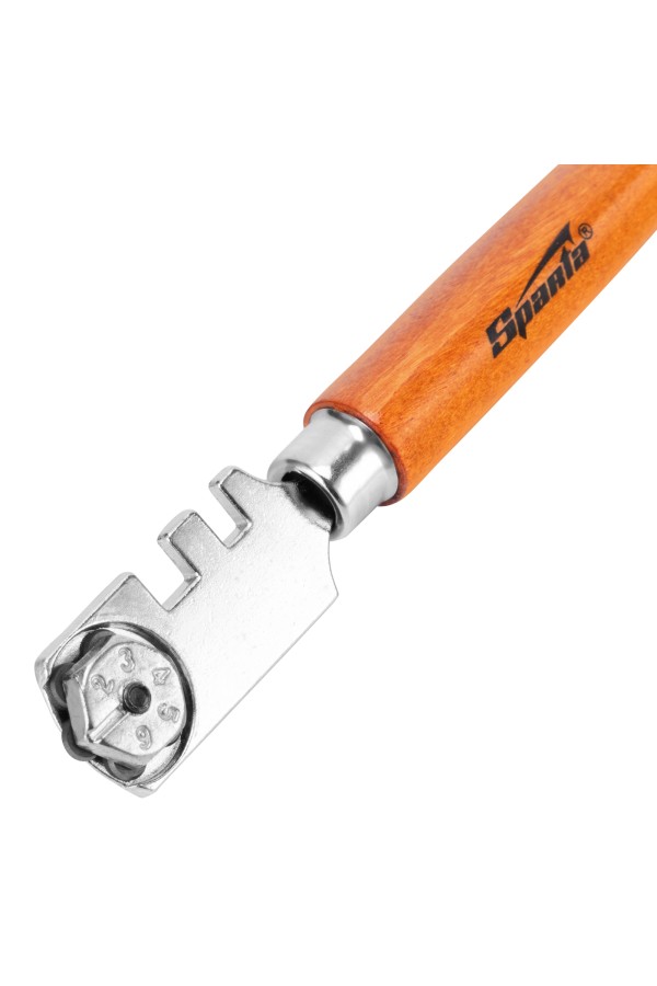 Стеклорез шестироликовый с деревянной рукояткой Sparta