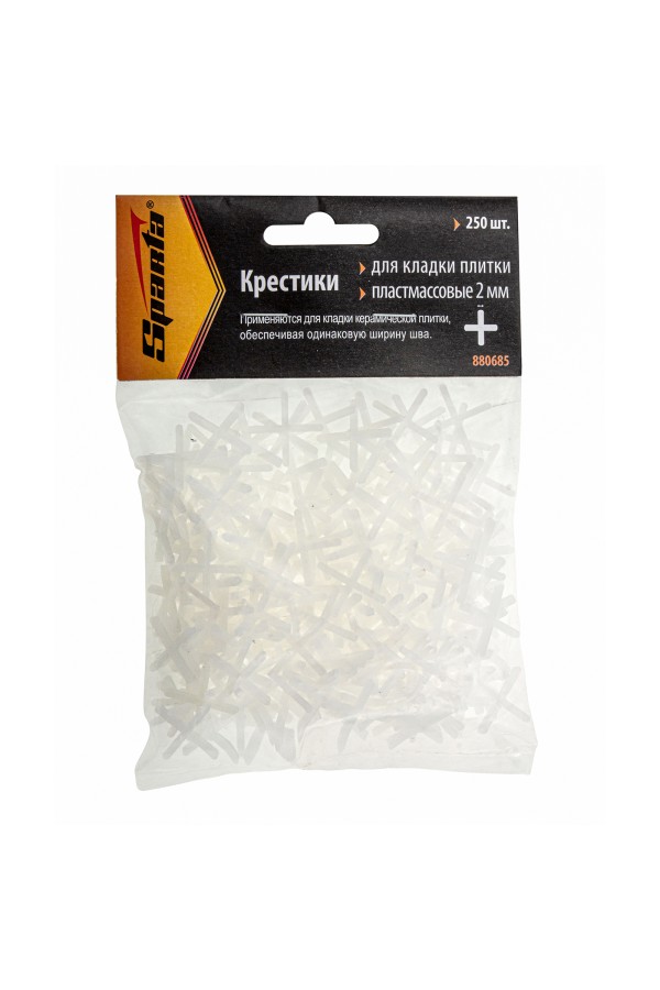 Крестики, 2.0 мм, для кладки плитки, 250 шт Sparta