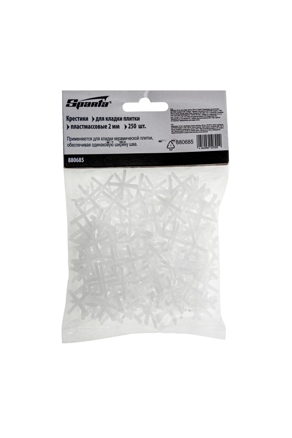 Крестики, 2.0 мм, для кладки плитки, 250 шт Sparta