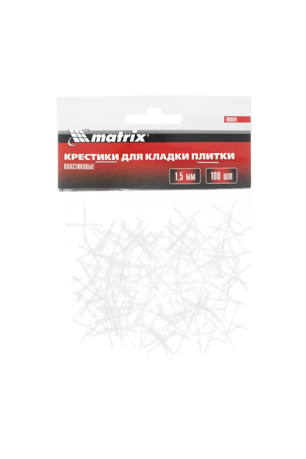 Крестики, 1.5 мм, для кладки плитки, 100 шт Matrix