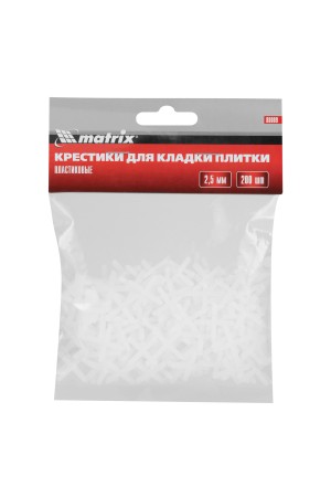Крестики, 2.5 мм, для кладки плитки, 200 шт Matrix