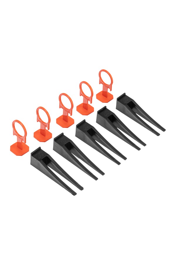 Комплект зажим и клин для системы выравнивания плитки СВП Кольцо, 40/40 шт. в пакете Сибртех