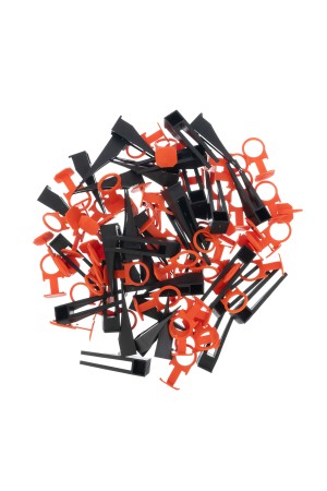 Комплект зажим + клин для системы выравнивания плитки СВП Кольцо, 50/50 шт. в ведре Сибртех