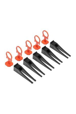 Комплект зажим + клин для системы выравнивания плитки СВП Кольцо, 50/50 шт. в ведре Сибртех