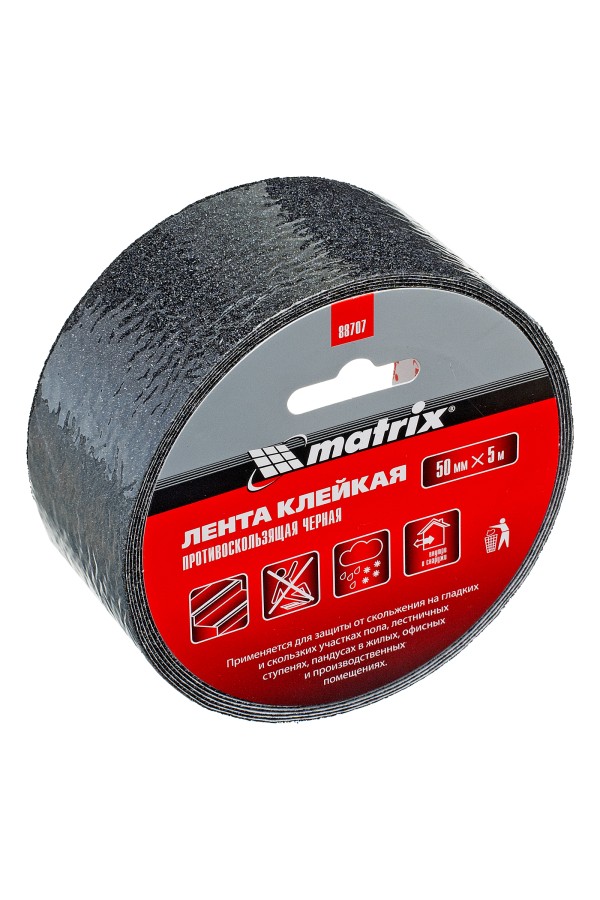 Лента клейкая противоскользящая, черная 50 мм x 5 м Matrix