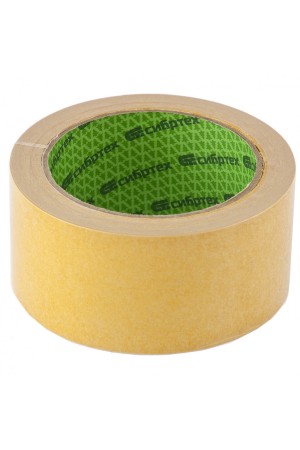 Лента клейкая двусторонняя, 50 мм х 5 м, на тканевой основе Сибртех