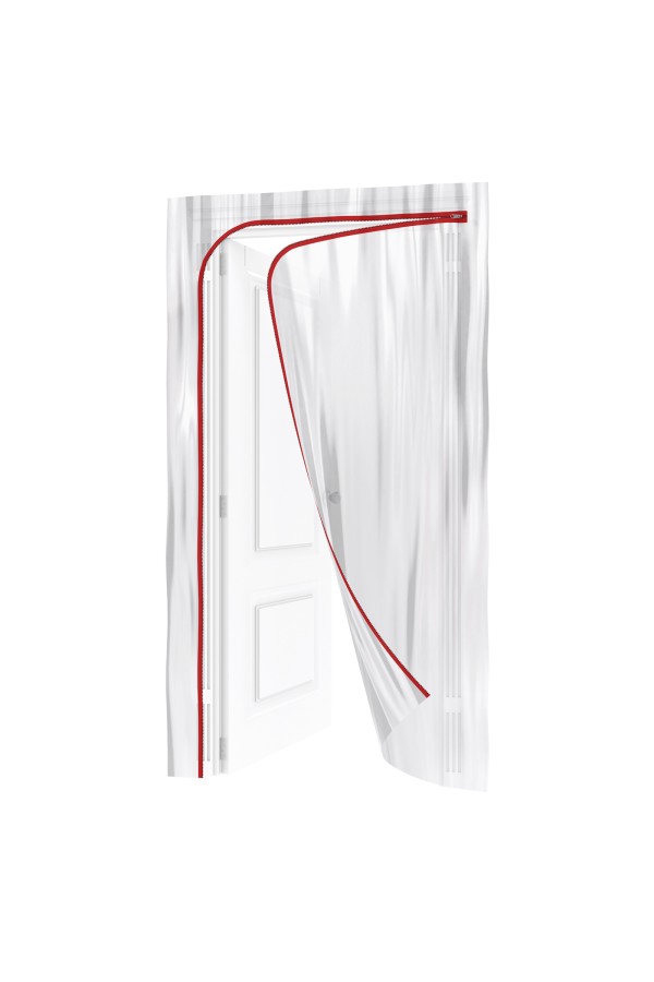 Пленочная дверь на молнии типа L,220 x 120 cm, с малярной лентой 2.5 см х 10 м Matrix