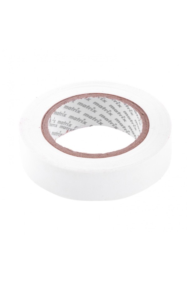 Изолента ПВХ, 15 мм х 10 м, белая, 150 мкм Matrix