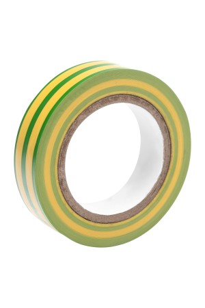 Изолента ПВХ, 15 мм х 10 м, желто-зеленая, 150 мкм Matrix