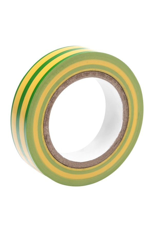 Изолента ПВХ, 15 мм х 10 м, желто-зеленая, 150 мкм Matrix