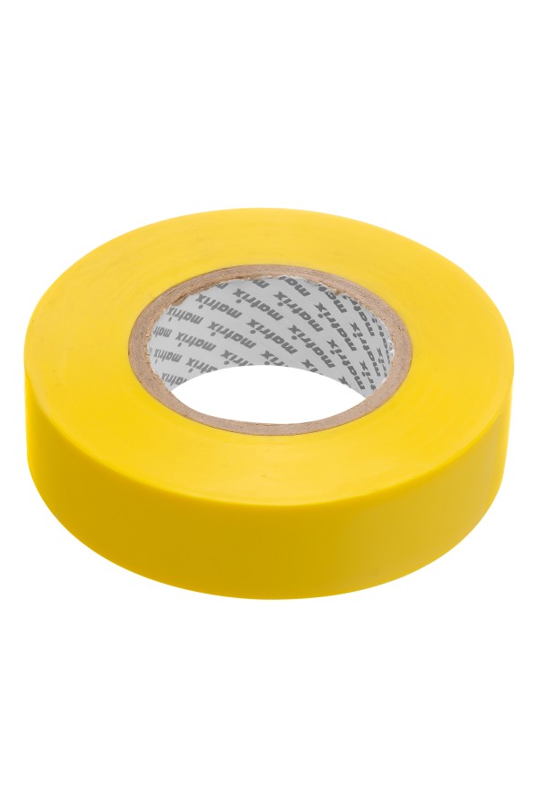 Изолента ПВХ, 19 мм х 20 м, желтая, 150 мкм Matrix
