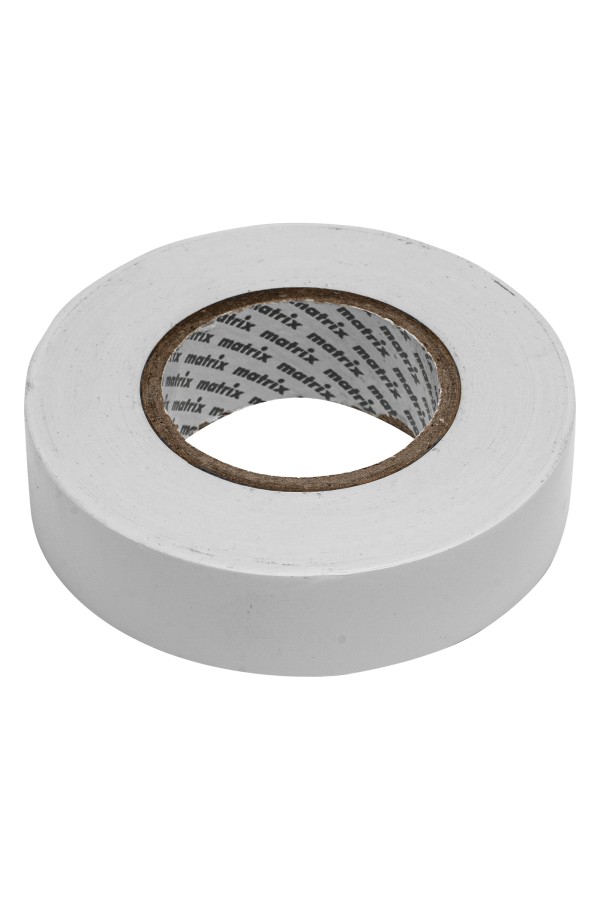 Изолента ПВХ, 19 мм х 20 м, белая, 150 мкм Matrix