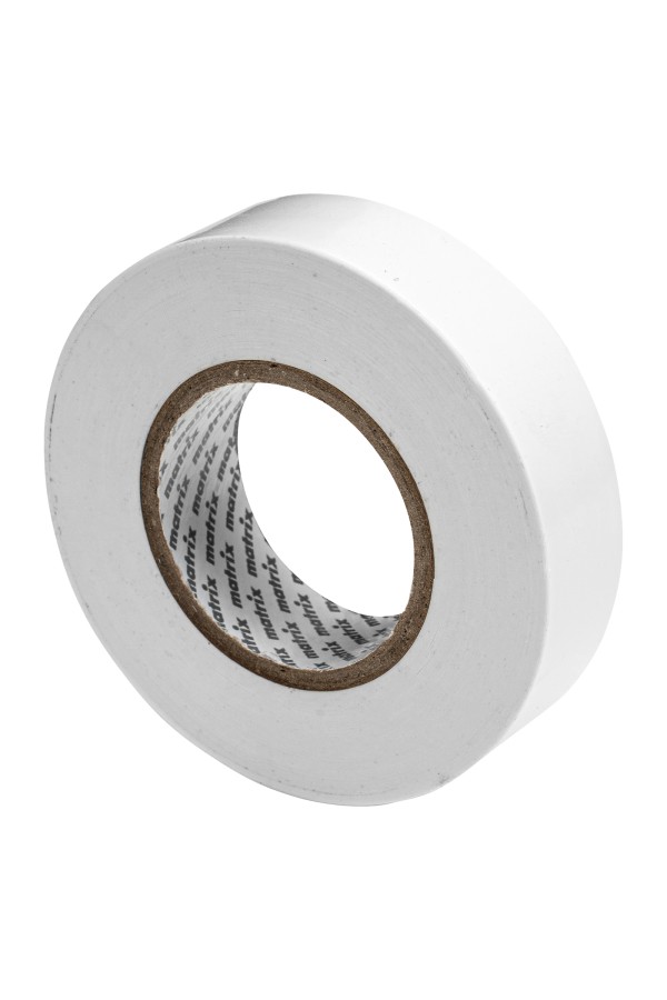 Изолента ПВХ, 19 мм х 20 м, белая, 150 мкм Matrix
