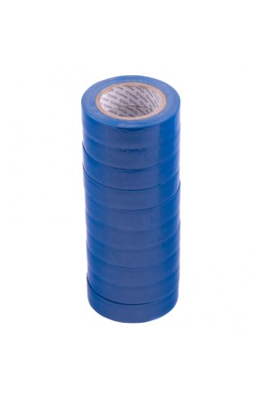 Набор изолент ПВХ 15 мм х 10 м, синяя, в упаковке 10 шт, 150 мкм Matrix